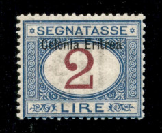 Colonie - Eritrea - 1903 - 2 Lire Segnatasse (9) - Gomma Integra - Altri & Non Classificati