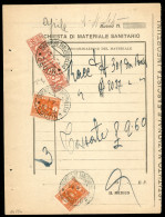 RSI - RSI - Ricevuta Di Raccomandata Da Nuoro Del 3.4.44 Con Due 1 Lira (42) + 60 Cent (29 - Pacchi Postali) In Uso Mist - Autres & Non Classés