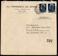 RSI - Provvisori - Coppia Del 1,25 Lire Rosso Arancio (495E) Su Busta Espresso Da Milano A Torino Deò 20.2.44 - Altri & Non Classificati