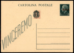 RSI - Definitivi - Cartolina Postale Da 15 Cent (C101 - GNR Brescia) Con Punti Tondi Dopo Le Lettere E Punto Grosso Dopo - Autres & Non Classés