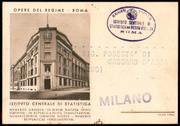 RSI - Definitivi - Istituto Centrale Di Statistica - Trasferimento A Venezia Dell'Istituto - Cartolina Avviso Da Roma De - Otros & Sin Clasificación