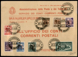 C.L.N. - Maccagno - 1945 - Monumenti Distrutti (1a+2/4+5a+6/8) - Serie Completa - 8 Valori Usati Su Busta Nel Giorno D'e - Other & Unclassified