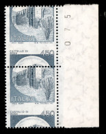 Repubblica - Repubblica - 1980 - Naturale (ardesia) - 450 Lire Bosa (Bolaffi 1626B Varietà) - Coppia Verticale Con Dente - Otros & Sin Clasificación