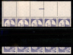 Repubblica - Repubblica - 1980 - Naturale (viola) - Errore Di Taglio - 700 Lire Ivrea (1523 Varietà) - Striscia Orizzont - Other & Unclassified