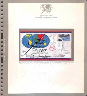 OLTREMARE - STATI UNITI D'AMERICA - 1986 - Aerogramma Del Volo Voyager Intorno Al Mondo  - Numero 302/750 - Firme Dei Pi - Altri & Non Classificati