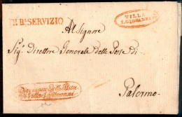 Prefilateliche - Prefilateliche - 1820 - Napoli - Villa S.Giovanni + Di R.Servizio + Direzione Della Posta Di Villa S.Gi - Other & Unclassified