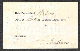 Prefilateliche - Prefilateliche - Bellano - 1844 (15 Aprile) - Certificato Di Morte (a Stampa) Della Parrocchia Alla Pre - Otros & Sin Clasificación