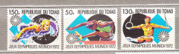 CHAD 1972 MNH(**) Olympic Games Munich Sc 260-262 Mi 550-552 #Sp197 - Tsjaad (1960-...)