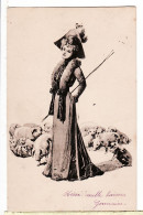 16403 / Curiosite Les COCHONS D'une JEUNE FEMME ELEGANTE Au FOUET Germaine Mode 1900s Illustrateur ? Porc Cochon N°841 - Mode