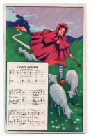16387 / Partition IL PLEUT BERGERE Presse Blancs Moutons Parole Musique Ronde Enfantine Illustration Aquarelle - Märchen, Sagen & Legenden