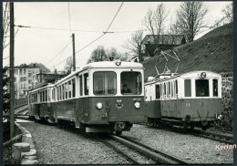 Edit. BVA Carte Moderne - Croisement Trains à Leysin-Village En 1969 - Phot. Rochaix - Leysin