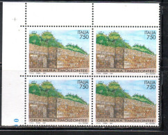 ITALIA REPUBBLICA ITALY REPUBLIC 1997 PATRIMONIO ARTISTICO CULTURALE GELA MURA TIMOLEONTEE ARCHEOLOGICHE QUARTINA  MNH - 1991-00: Mint/hinged