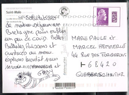 L-DIV 101 - FRANCE N° 1604 Marianne L'engagée Sue Carte Postale - 2018-2023 Marianne L'Engagée