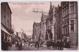 Merthyr Tydfil Wales Town Hall And High Street - Glamorgan