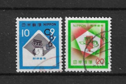 Japan 1972 Postal Codes  Y.T. 1057/1058 (0) - Gebruikt