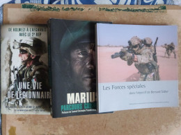 Lot De 3 Livres Militaires Sur Armée Française (légion étrangère, Commandos Marine Et Forces Spéciales) - Français