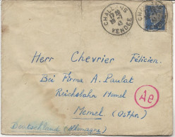 LETTRE AFFRANCHIE N°521 A  OBLITERATION CHALLANS - VENDEE 1943 - Mechanical Postmarks (Advertisement)