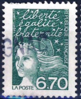 3098 Marianne à 6,70F Vert  OBLITERE ANNEE1997 - 1997-2004 Marianna Del 14 Luglio