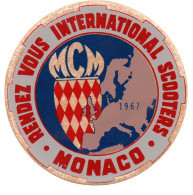 MONACO -- MONTE CARLO -- Décalcomanie -- Rendez-vous International Scooter Monaco 1967 - Andere & Zonder Classificatie