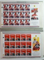 SAN MARINO 2005 6 NEW SHEET FERRARI - SCHUMACHER - LAUDA - FANGIO - ASCARI NEW SHEET - Blokken & Velletjes