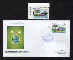 Tunisia/Tunisie 2024 - Environment & Sustainable Development : Water Management - FDC + Stamp - Superb*** - Tunisia