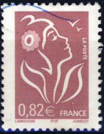 3757  Marianne à 0,82€ Vieux Rose    OBLITERE ANNEE  2005 - 2004-2008 Marianne (Lamouche)