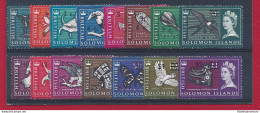 1966-67 BRITISH SOLOMON, Yv 133/147 15 Valori MNH** - Other & Unclassified