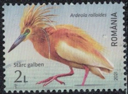 Roumanie 2021 Oblitéré Used Oiseau Ardeola Ralloides Crabier Chevelu Y&T RO 6674 SU - Used Stamps