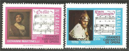 684 Nicaragua Chanteurs Opera Singers Martinelli Titao Gobbi MNH ** Neuf SC (NIC-428a) - Nicaragua