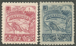 684 Nicaragua 1896 Armoiries Coat Of Arms Sans Gomme No Gum (NIC-364) - Timbres