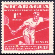 684 Nicaragua Tennis MH * Neuf (NIC-313) - Tennis