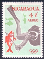 684 Nicaragua Plongee Peche Fish Diving MLH * Neuf (NIC-169) - Buceo