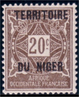 678 Niger Taxe 20c MH * Neuf (NGR-35) - Nuovi