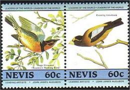 672 Nevis Audubon Birds Grosbeak Gros Bec MNH ** Neuf SC (NEV-12b) - Other & Unclassified