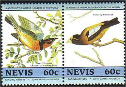 672 Nevis Audubon Birds Grosbeak Gros Bec MNH ** Neuf SC (NEV-12a) - St.Kitts Und Nevis ( 1983-...)