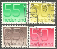 670 Netherlands 1976 55c - 65c And 50c Coil (NET-78) - Gebruikt