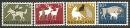 670 Netherlands Chiens Dogs Hunde Perros Canis Cats Chats Katze Bison Buffaloes Chevreuils Deers MNH ** Neuf SC (NET-33) - Other & Unclassified