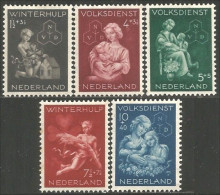 670 Netherlands 1944 Charity Set Enfants Children MH * Neuf (NET-24) - Sonstige & Ohne Zuordnung