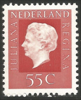 670 Netherlands 1976 55c Red Queen Juliana MNH ** Neuf SC (NET-20) - Ungebraucht