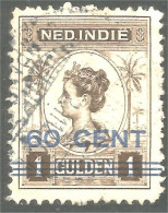 669 Netherlands Indies 1922 60c On 1 Gulden (NEC-19) - Niederländisch-Indien