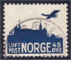 690 Norway Airplane 45 Ore (NOR-214) - Ungebraucht