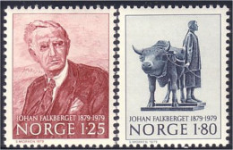 690 Norway Falkberget Novelist MNH ** Neuf SC (NOR-133) - Ecrivains