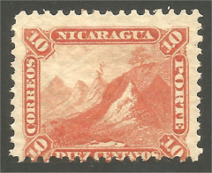 684 Nicaragua 1869 Seal Sceau 10c Orange No Gum (NIC-595) - Nicaragua