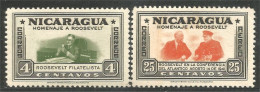 684 Nicaragua Roosevelt Stamp Collection Timbre MH * Neuf (NIC-579) - Nicaragua