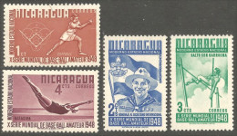 684 Nicaragua X World Serie Mondiale Base-ball 1948 Plongeon Diving Scout Flag Drapeau MH * Neuf (NIC-593) - Nicaragua