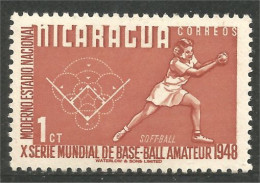 684 Nicaragua Baseball Base-ball MH * Neuf (NIC-584) - Base-Ball