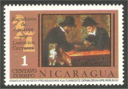 684 Nicaragua Joueurs Echecs Chess Players MH * Neuf (NIC-526) - Scacchi