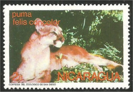 684 Nicaragua Puma Félin Feline MH * Neuf (NIC-503) - Big Cats (cats Of Prey)