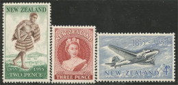 706 New Zealand 1955 Centenary 1st Stamp MH * Neuf (NZ-99a) - Unused Stamps