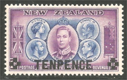 706 New Zealand 1944 TENPENCE Surcharge MH * Neuf (NZ-77) - Ongebruikt